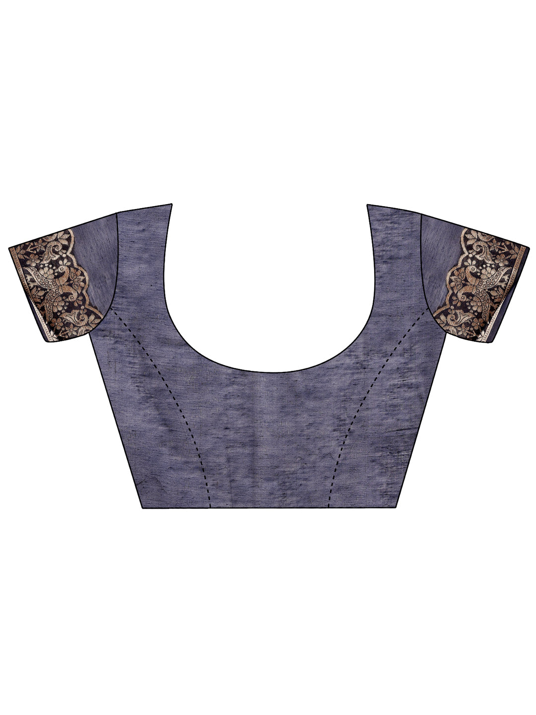 Astita Majestic Navy Blue Linen Cotton Saree with Royal Peacock Pallu - A Celebration of Heritage and Grace - Distacart