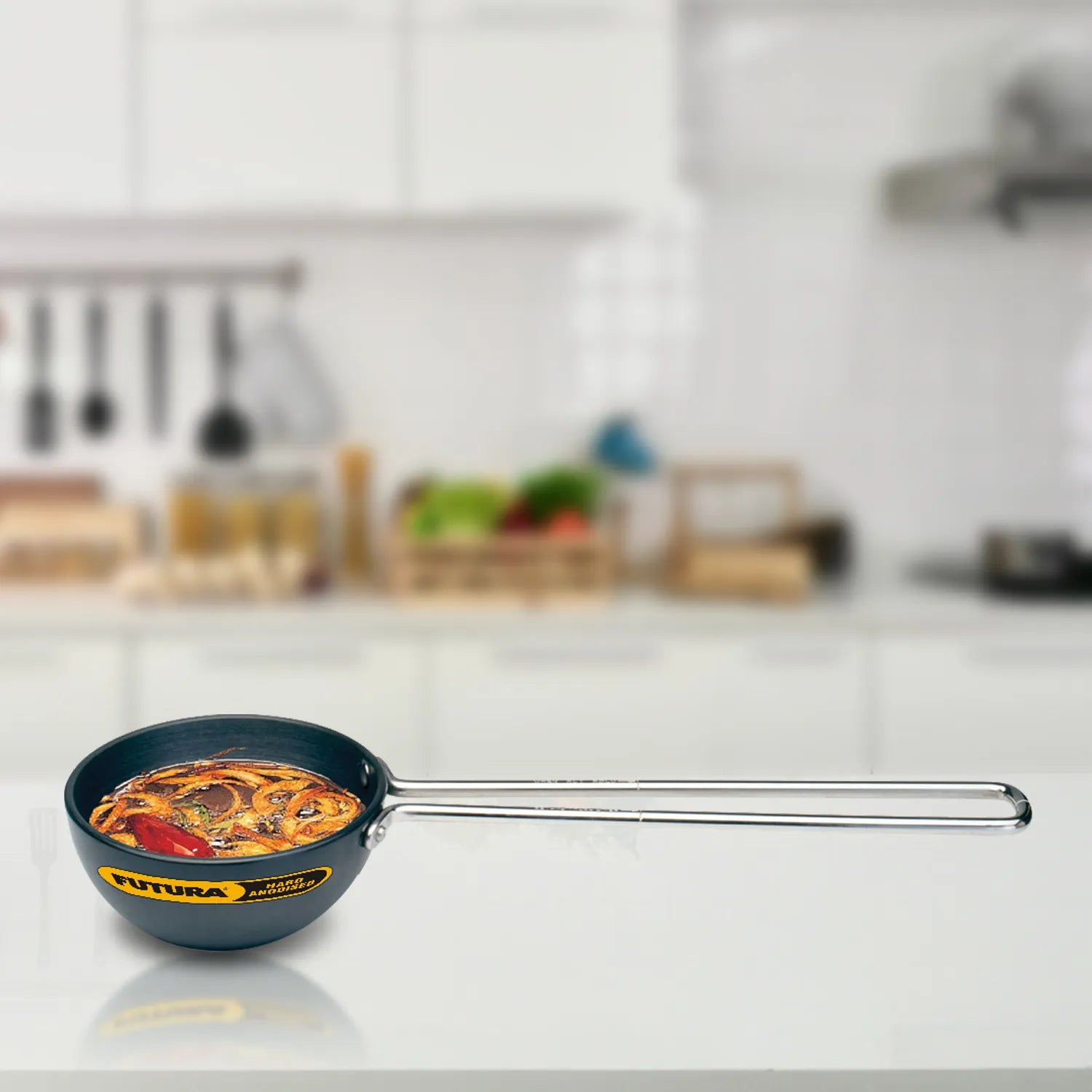 Hawkins Futura 1 Cup Tadka Pan-240 ml Pan, Black - Dista