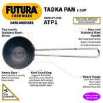 Thumbnail for Hawkins Futura 1 Cup Tadka Pan-240 ml Pan, Black