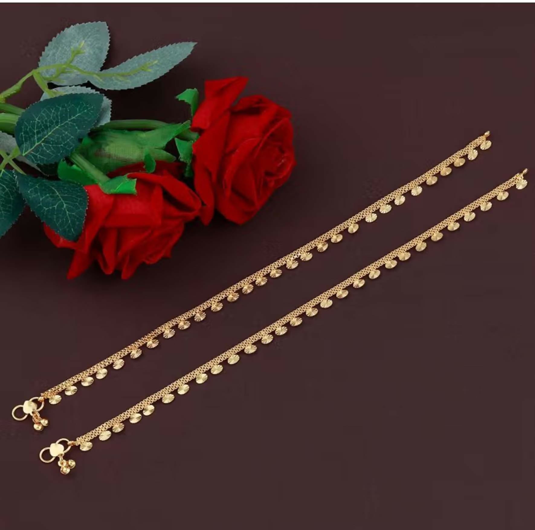 Joban Fashion Golden Copper Anklet For Girl - Distacart