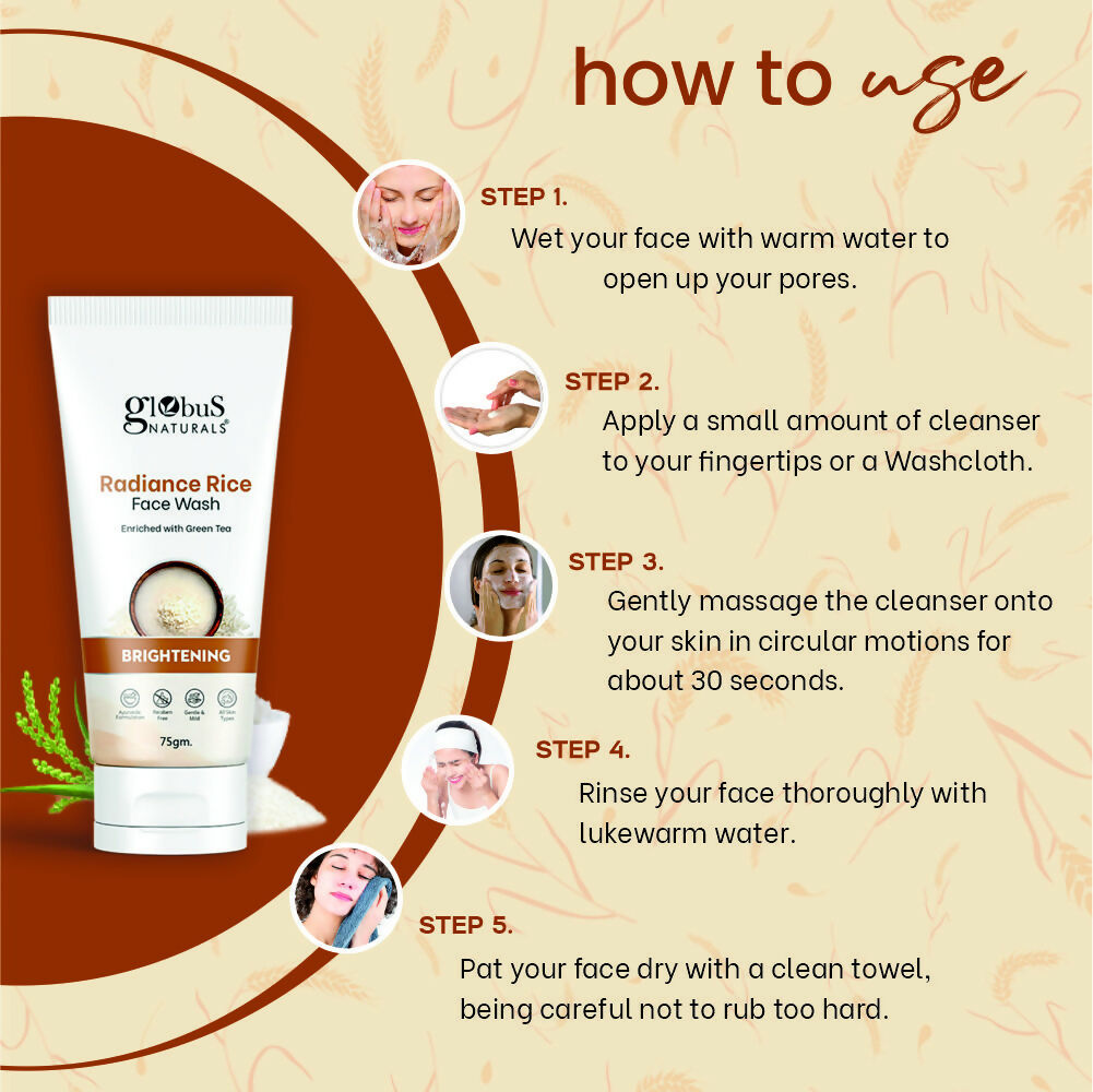 Globus Naturals Radiance Rice Face Wash