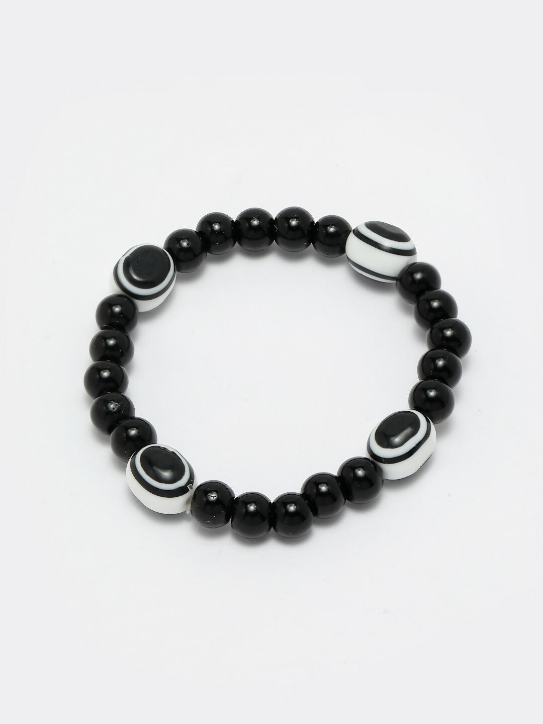 NVR Women & Men Black Evil Eye Elasticated Rakhi With Roli Chawal - Distacart
