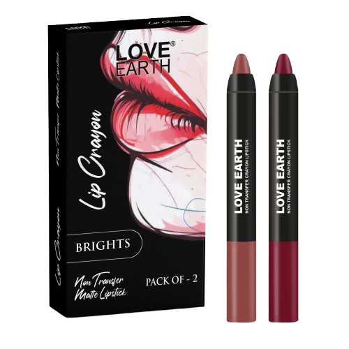 Love Earth Lip Crayon Non-Transfer Lipstick - Brights - Distacart