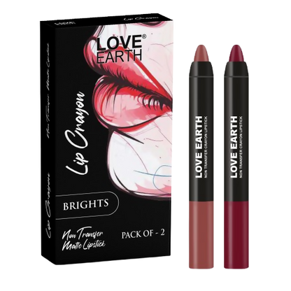 Love Earth Lip Crayon Non-Transfer Lipstick - Brights - Distacart