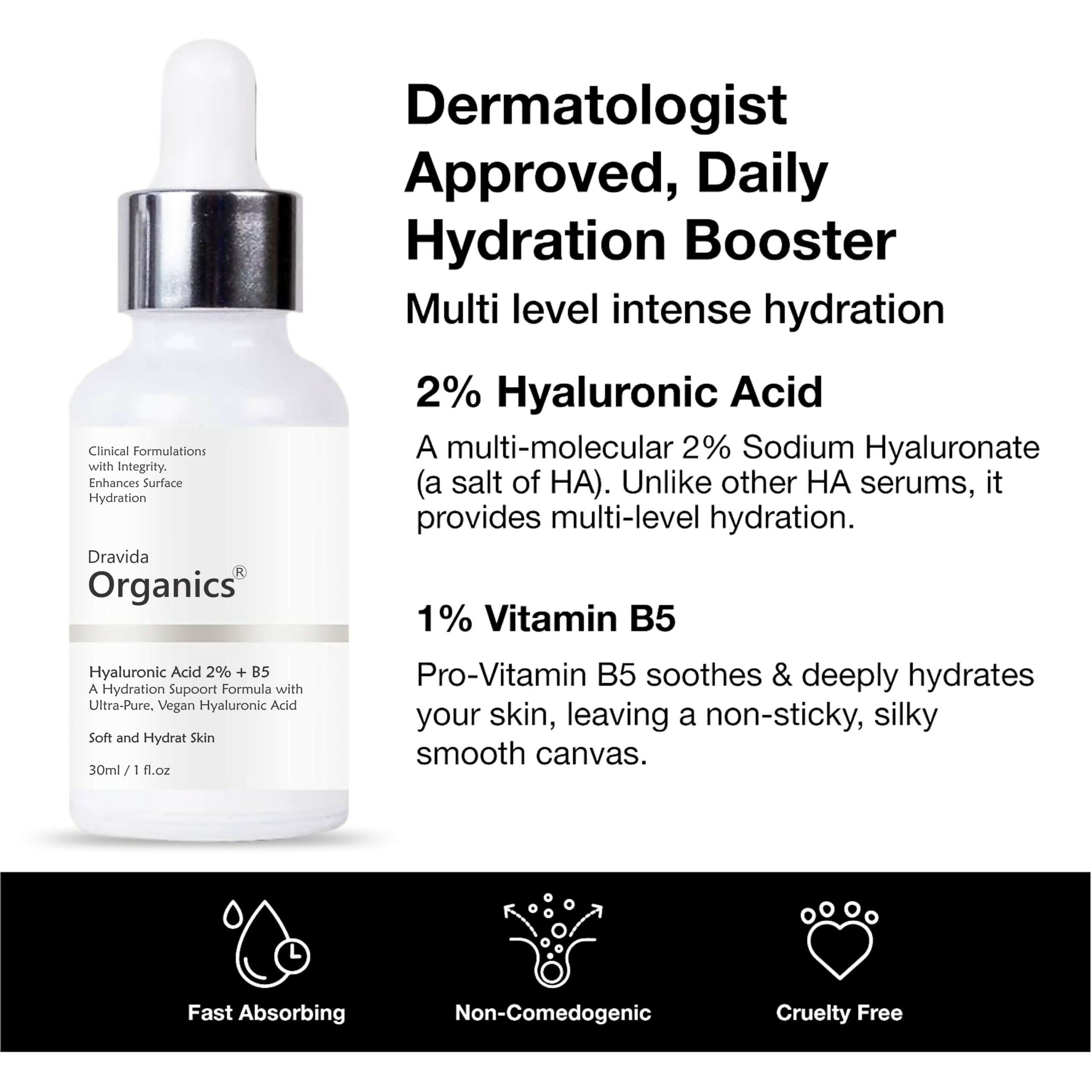 Dravida Organics Hyaluronic Acid Serum - Dista