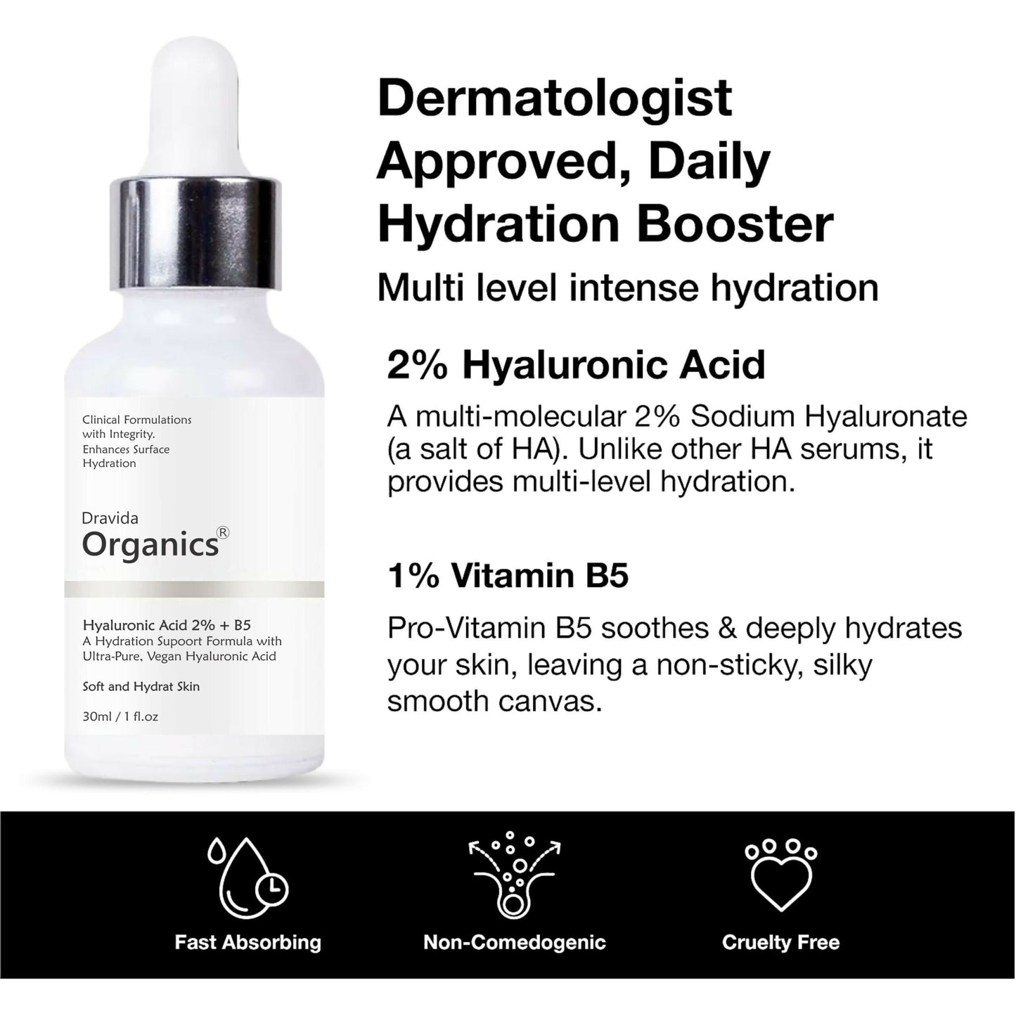 Dravida Organics Hyaluronic Acid Serum - Dista