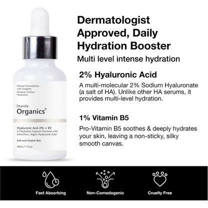 Dravida Organics Hyaluronic Acid Serum - Dista