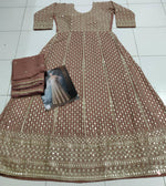 Thumbnail for Aarshi Fashions Real Georgette Heavy Embroidery Wedding Gown
