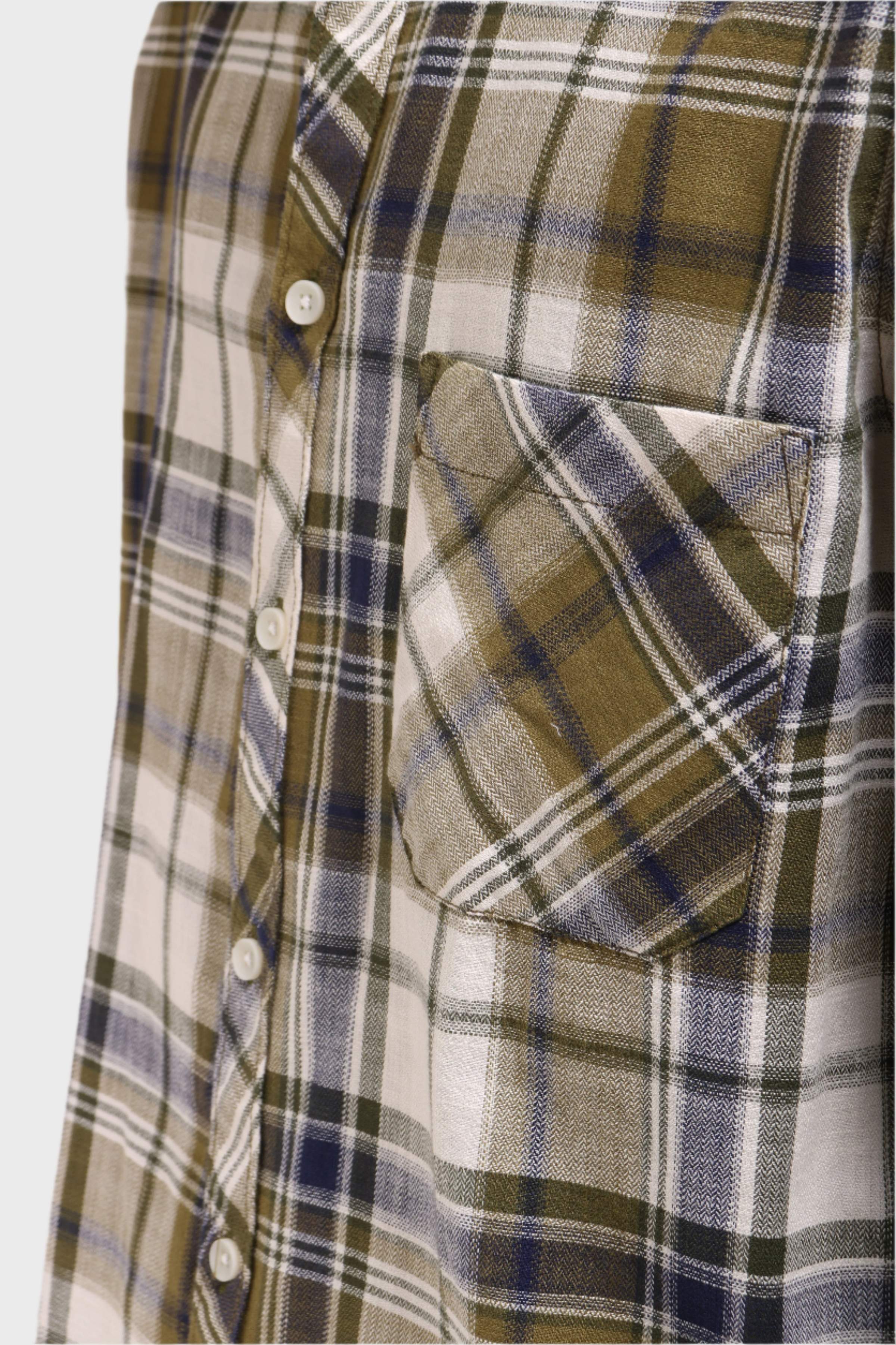Jonesburg Dark Green Checks Regular Fit Shirt