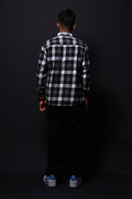 Thumbnail for Jonesburg Black Flannel Checks Regular Fit Shirt