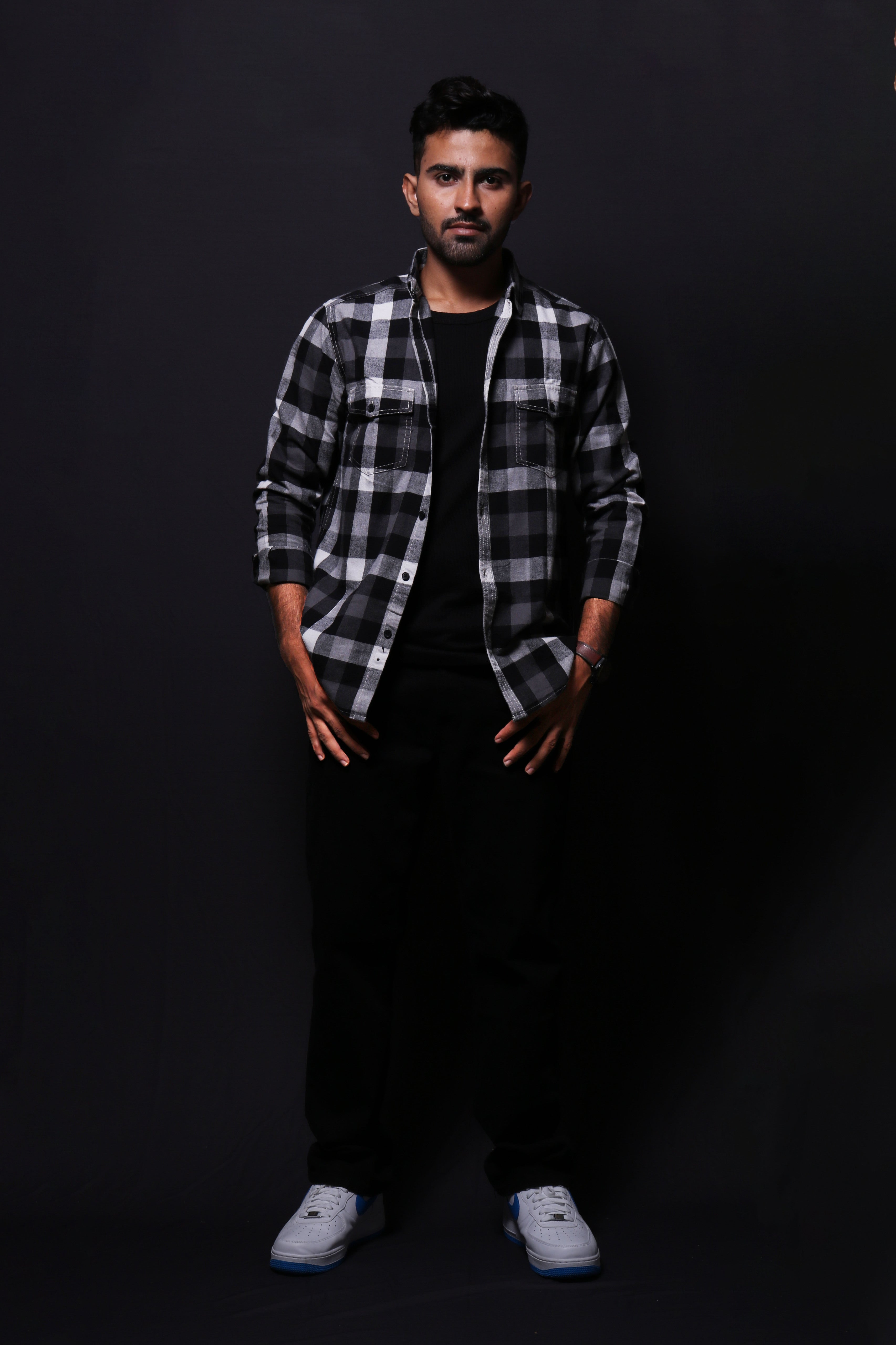 Jonesburg Black Flannel Checks Regular Fit Shirt - Distacart