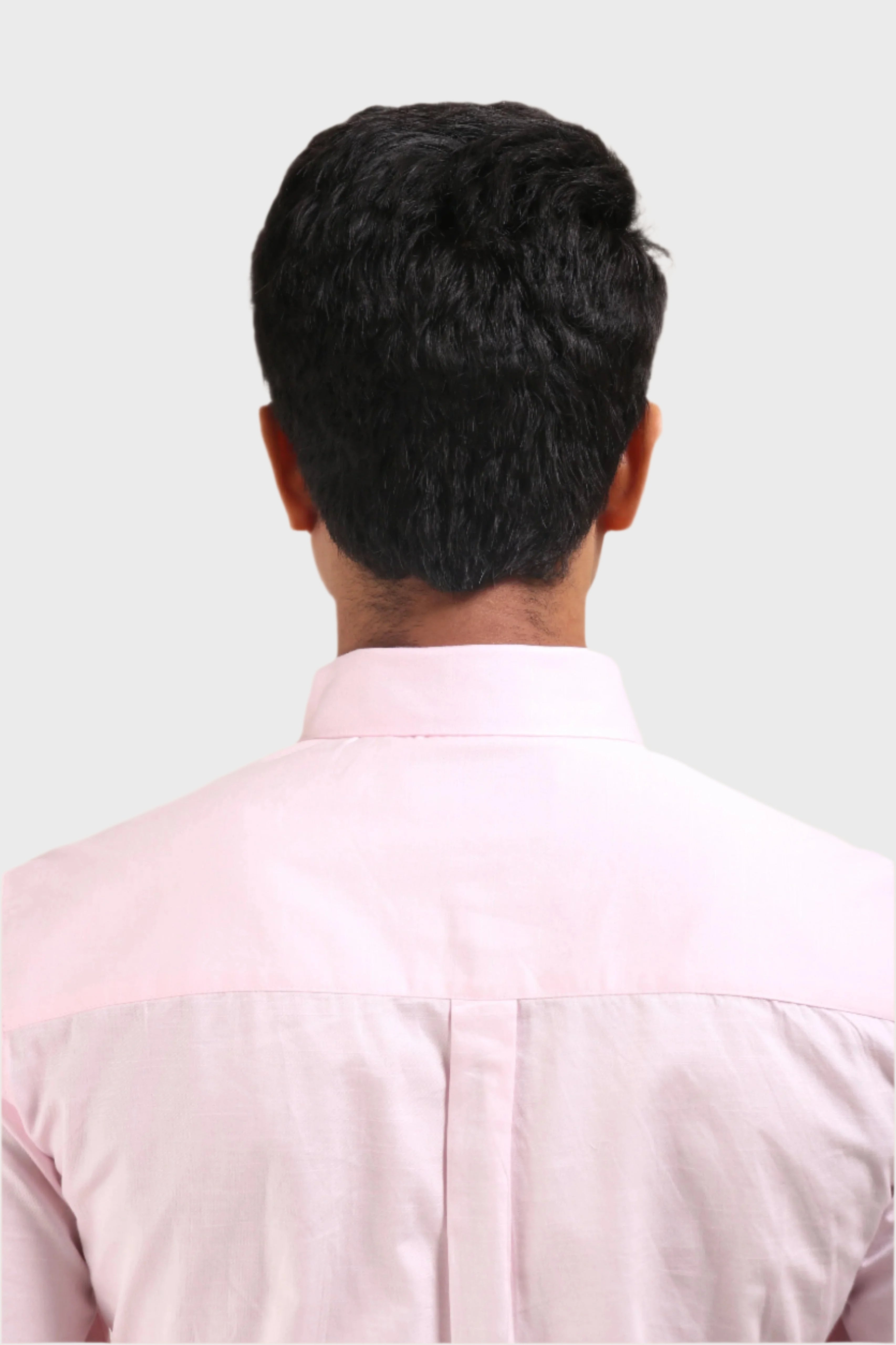 Jonesburg Mens Baby Pink Satin Slub Slim Fit Semi Formal Shirt