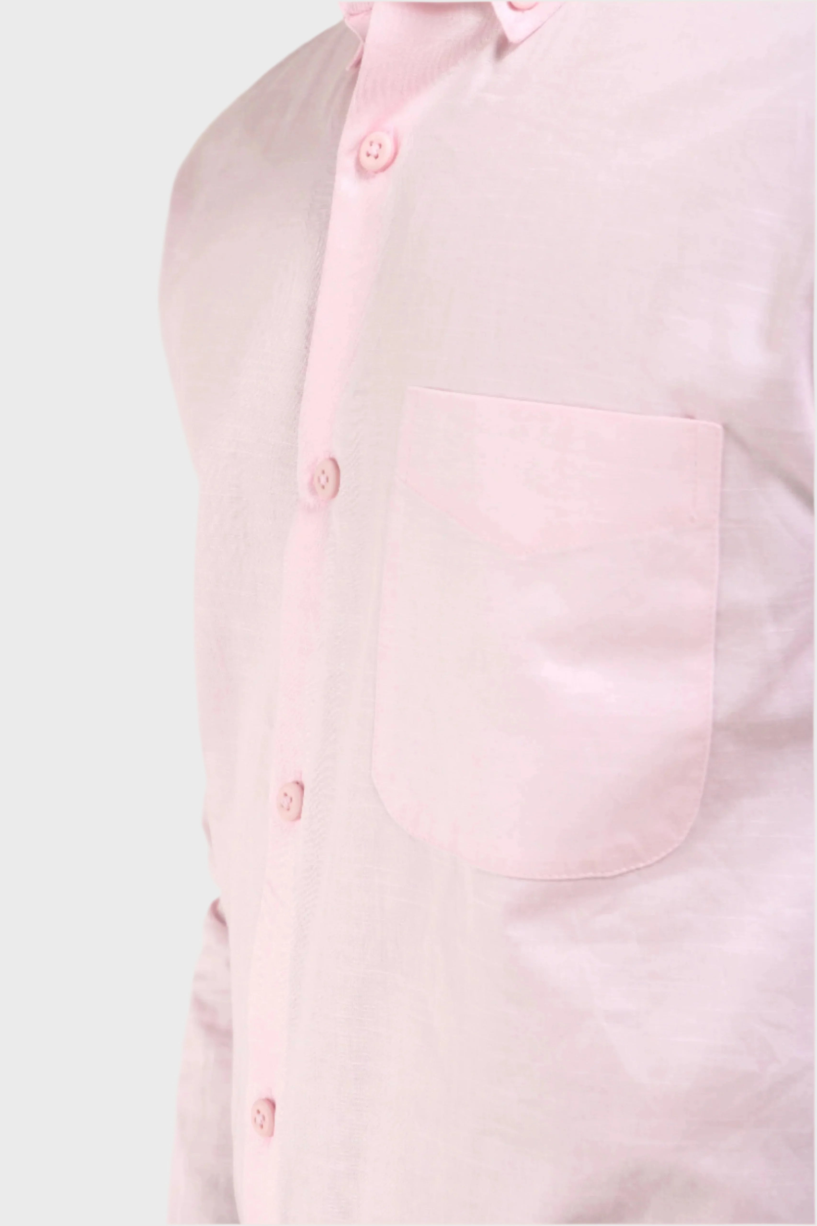 Jonesburg Mens Baby Pink Satin Slub Slim Fit Semi Formal Shirt