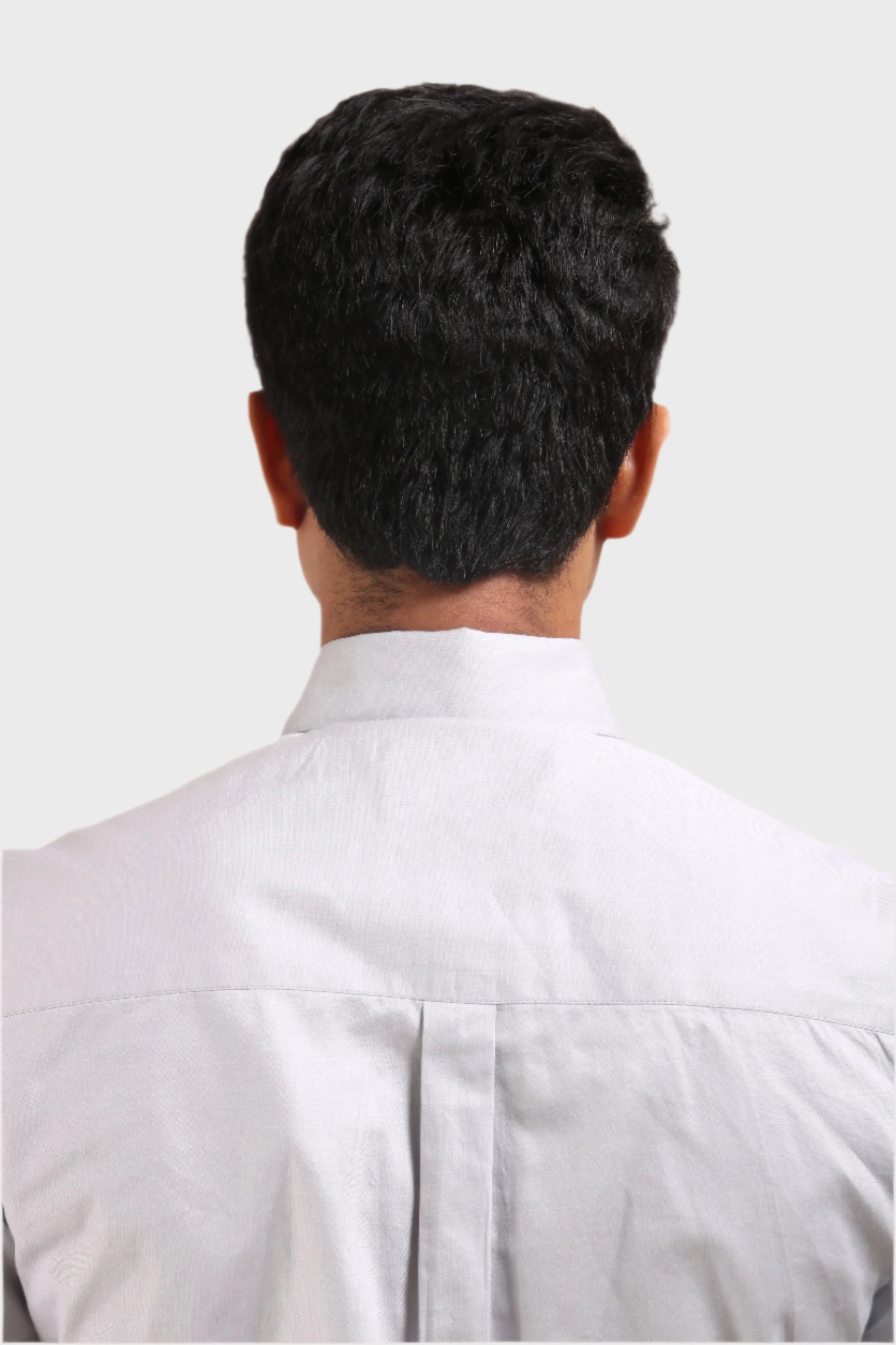 Jonesburg Light Grey Satin Slub Slim Fit Shirt
