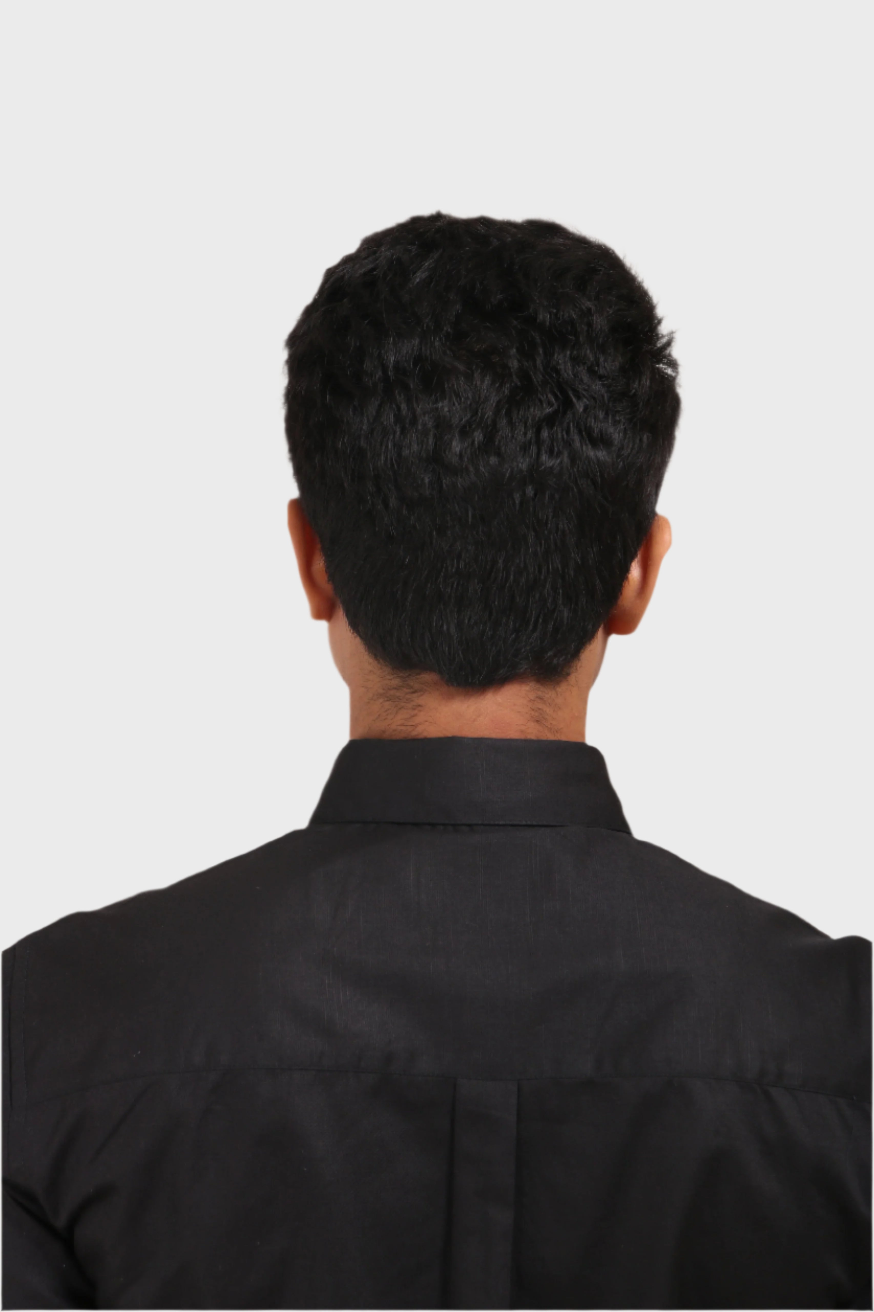 Jonesburg Black Satin Slub Slim Fit Shirt