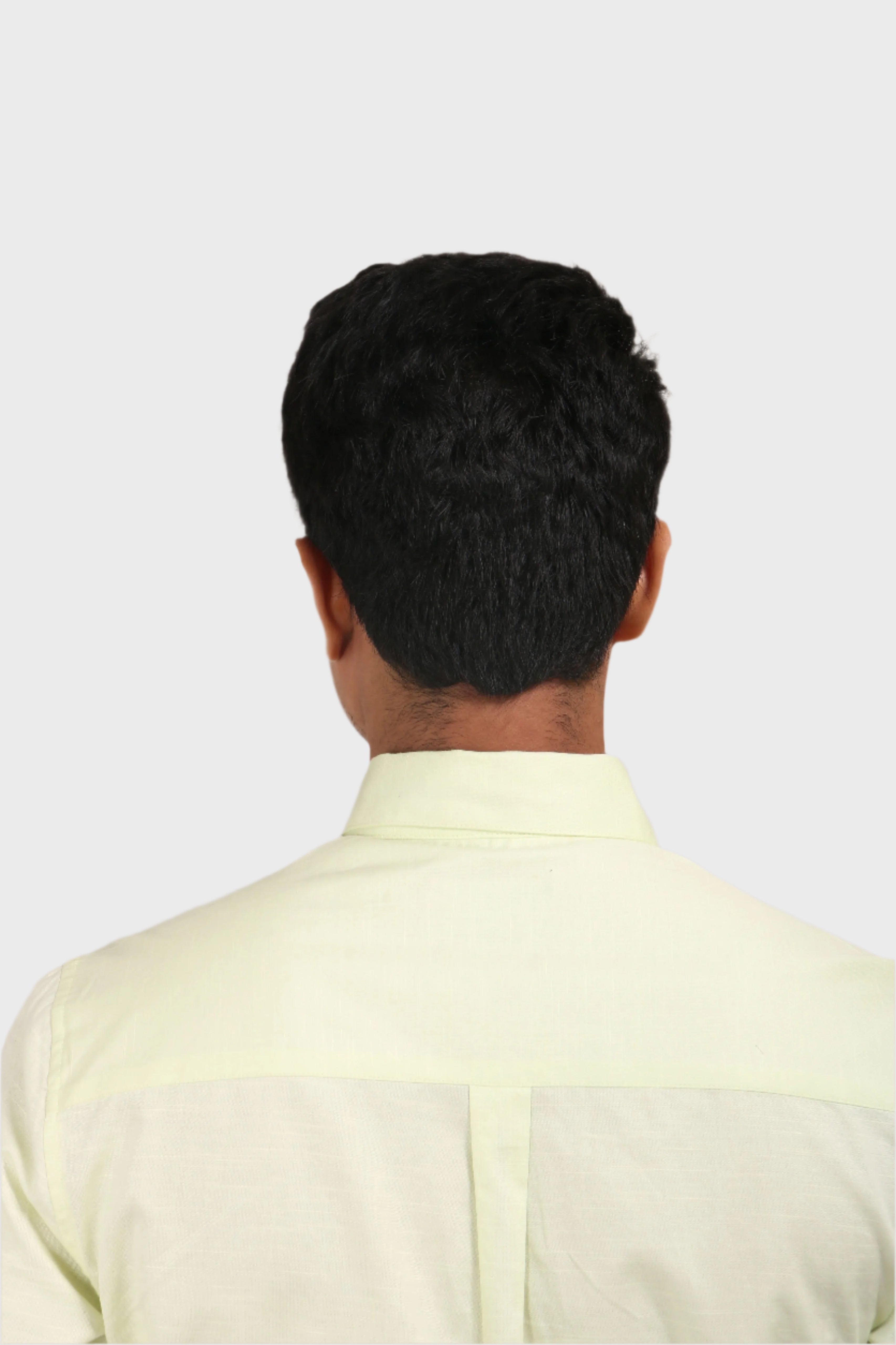 Jonesburg Lemon Yellow Satin Slub Slim Fit Shirt