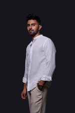 Thumbnail for Jonesburg White Linen Regular Fit Shirt
