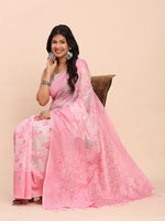 Thumbnail for Astita Linen Cotton Light Pink Saree