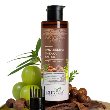 Pureus Herbals Keshabooti Amla Reetha Shikakai Hair Oil - Dista