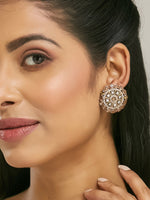 Thumbnail for Nuyug 22k Gold Plated Round Stud Earrings