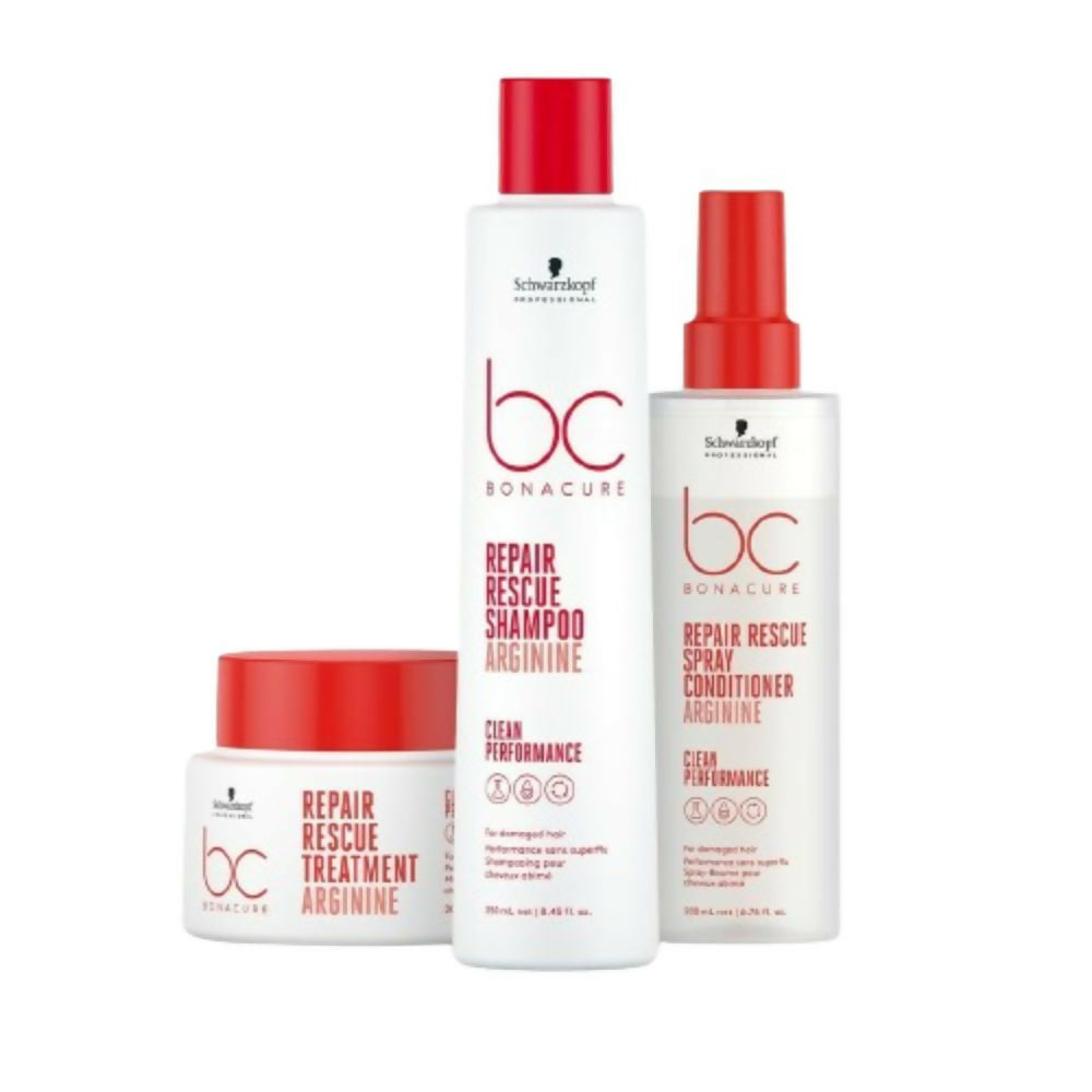 Schwarzkopf Professional Bc Peptide Repair Rescue Micellar Clean Combo (Red) - Distacart