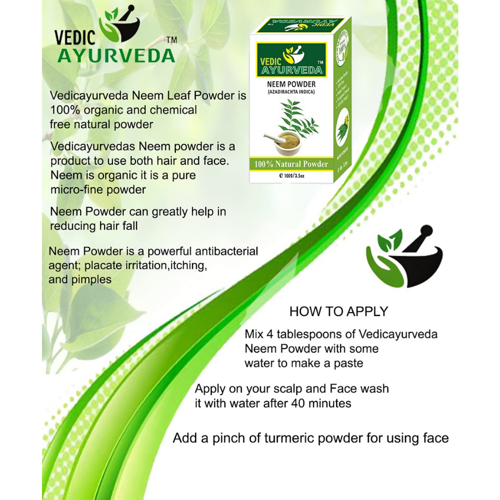 VedicAyurveda Neem, Tulsi, and Indigo Powders - Dista