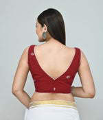 Thumbnail for Joban Fashion Women's Red Embroidered Stitched Blouse