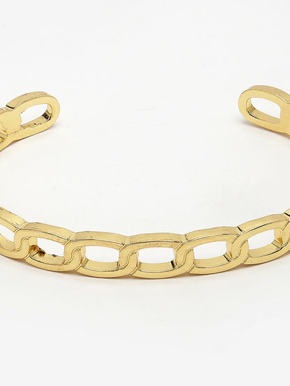 NVR Men's Gold-Plated Metal Cuff Bracelet - Distacart
