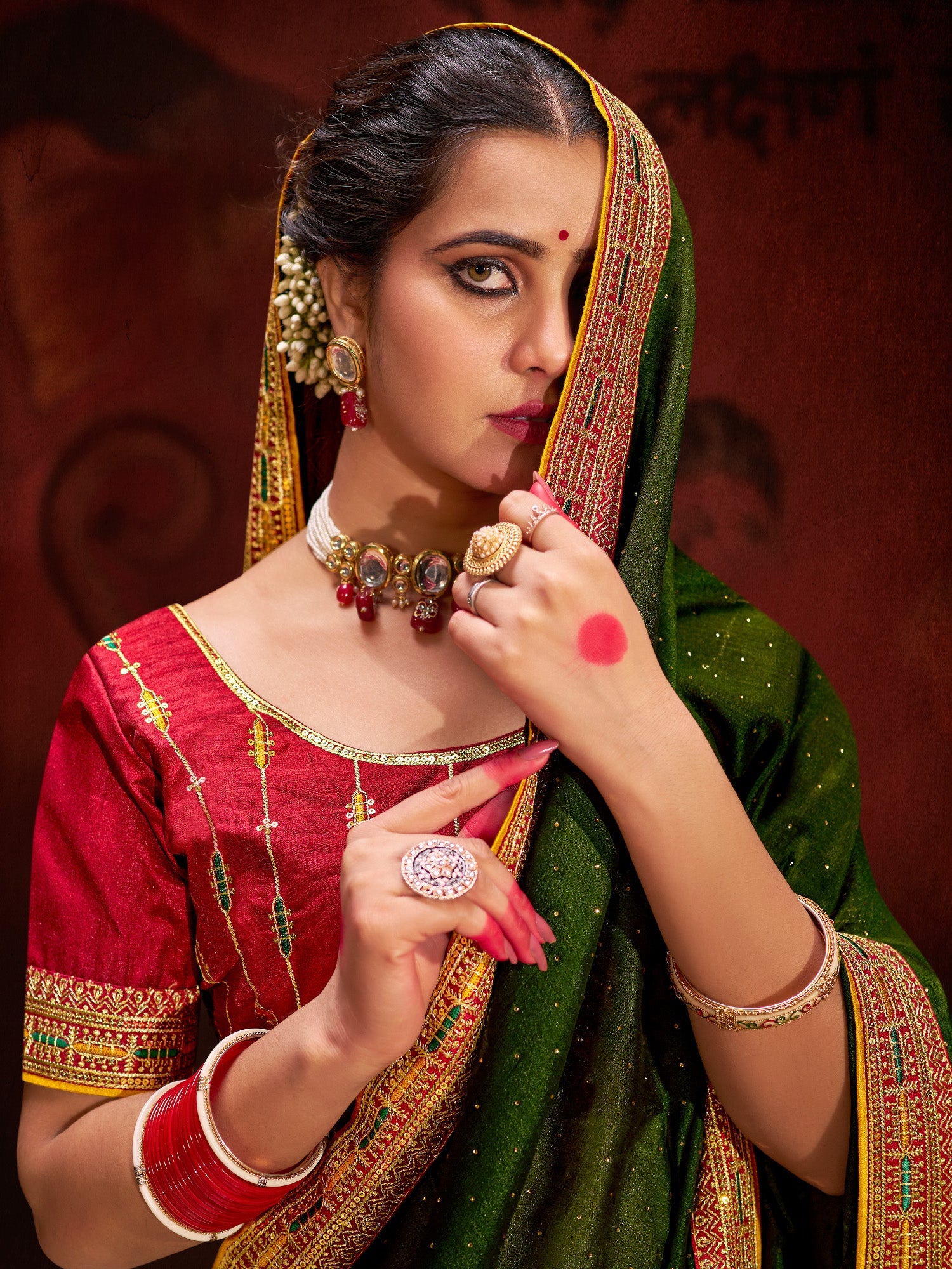 NOZ2TOZ Women's Vichitra Silk Purple Embellished Designer Saree With Blouse Piece - Distacart