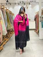 Thumbnail for Teeya Creation Women's Trendy Stylish French Crepe Silk Pink Kurta Set - Dista