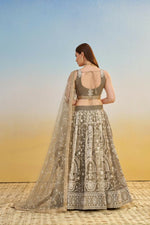 Thumbnail for Aastha Fashion Ivory Butterfly Net White Cotton Thread Work And Sequence Work Embroidery Wedding Wear Lehenga Choli - Distacart