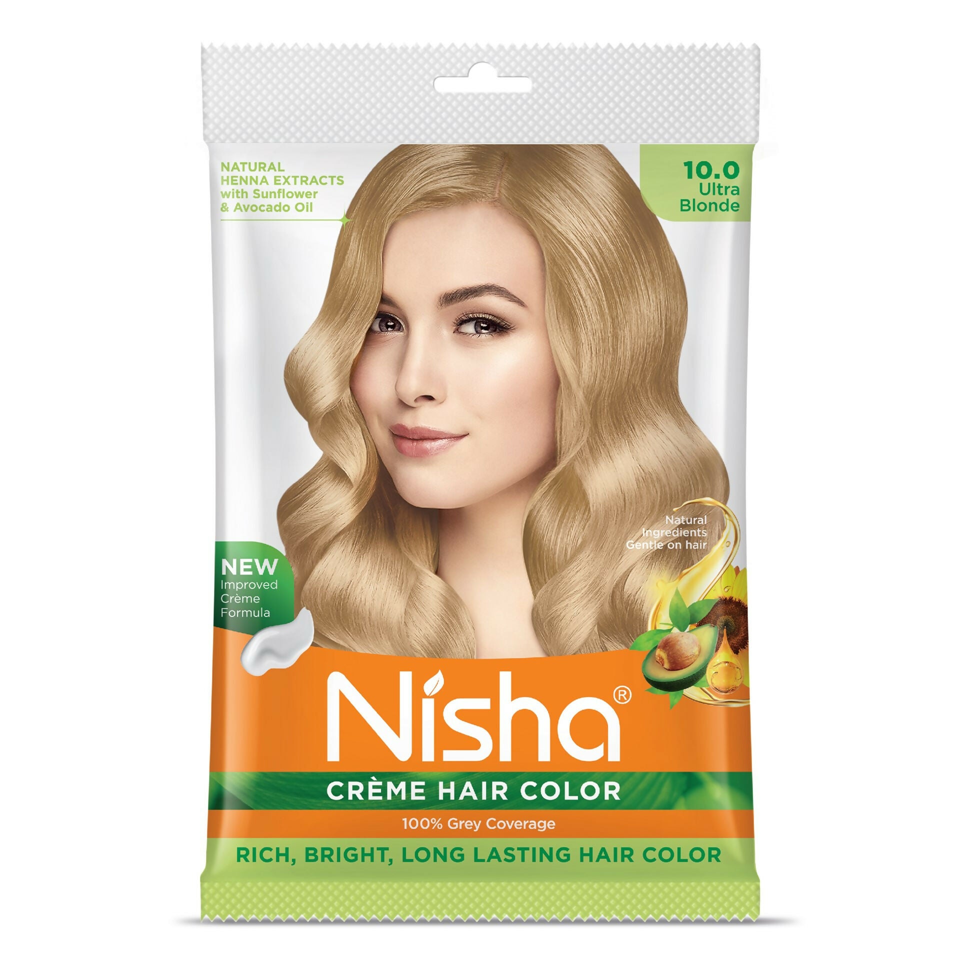Nisha Creme Hair Color for Women - Ultra Blonde - Distacart