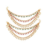 Thumbnail for Elite Trading Women's Golden Plated Long Hair Chain Jewellery Earring - Distacart