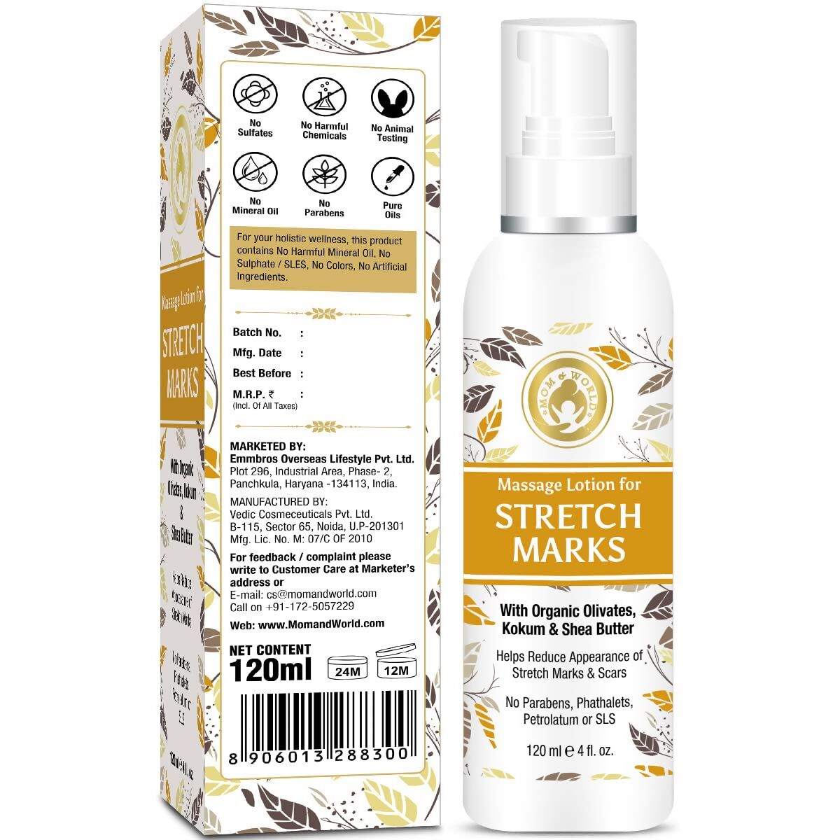 Mom & World Massage Lotion For Stretch Marks - Distacart