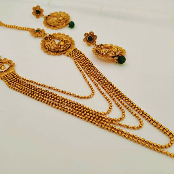 Green Kemp Layer mugappu Necklace Set - Distacart