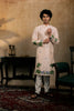 Falling Raw Silk Peach Gajavana Kurta Set By Hilo Design - Distacart
