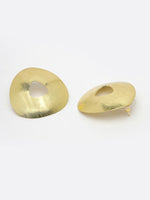 Thumbnail for NVR Women Gold-Plated Alloy Triangular Drop Earrings - Distacart