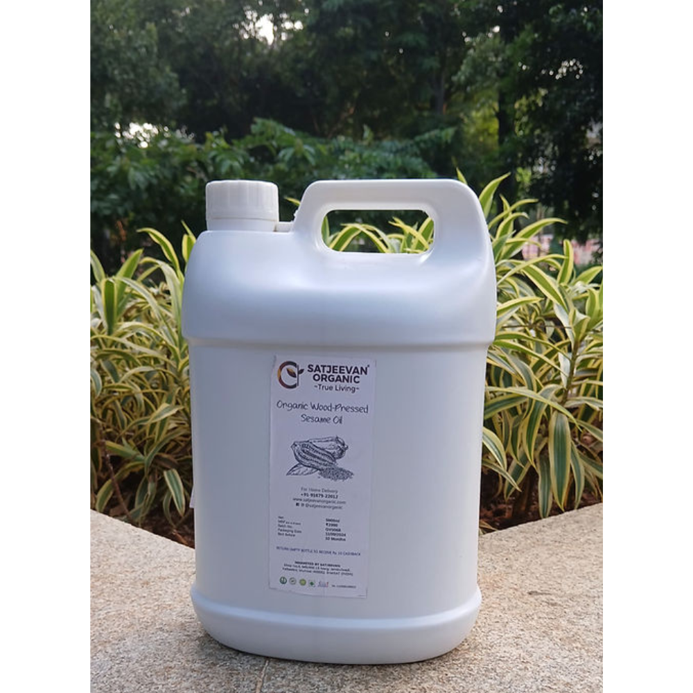 Satjeevan Organic Wood-Pressed Sesame Oil - Distacart