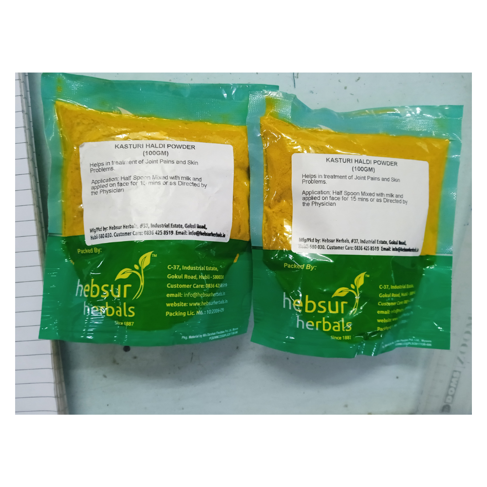 Hebsur Herbals Kasturi Haldi Powder - Distacart