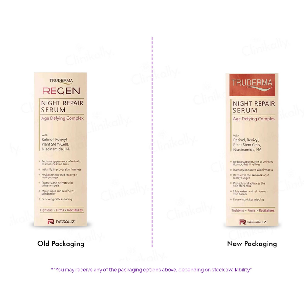 Truderma Regen Night Repair Serum For Skin Ageing - Distacart