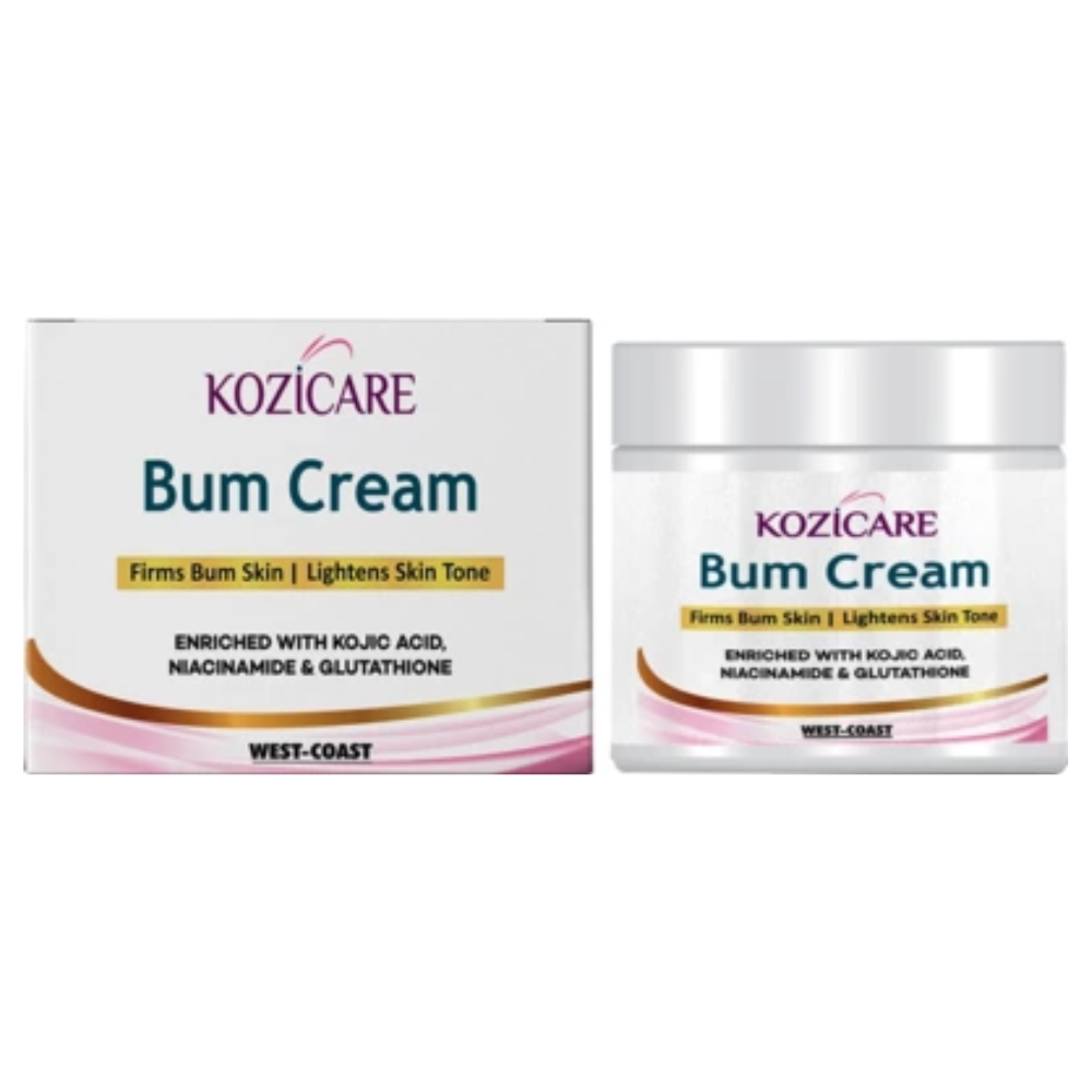 Healthvit Kozicare Bum Cream with 0.01% Glutathione, 1% Niacinamide - Distacart