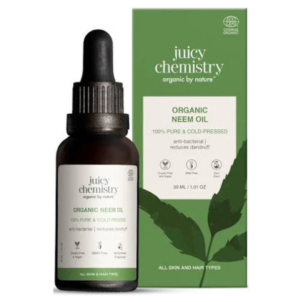Juicy Chemistry Pure & Organic Neem Oil For Cold Pressed Carrier Oil - Distacart