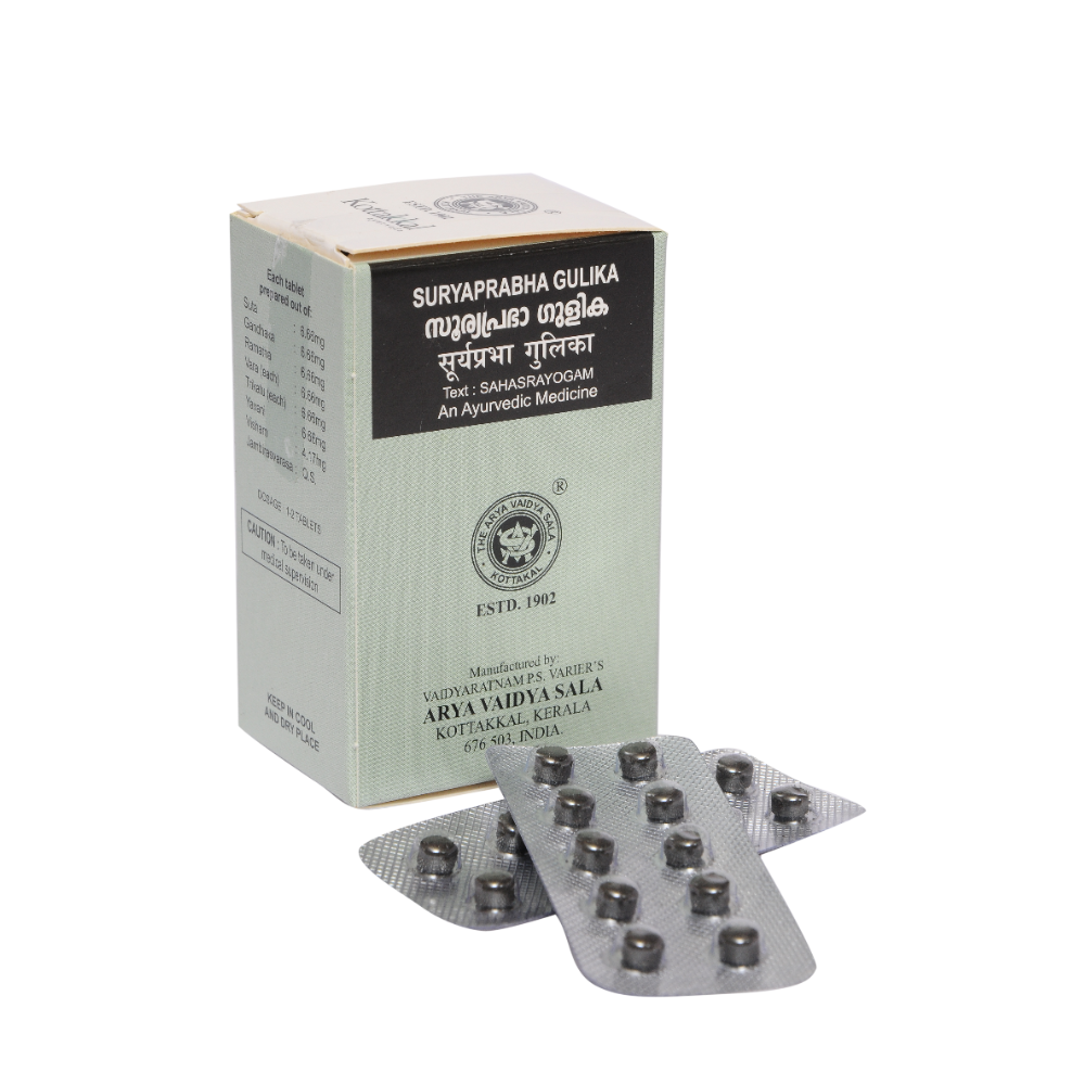Vaidyaratnam Sooryaprabha Gulika / Suryaprabha Gulika Tablets - Distacart