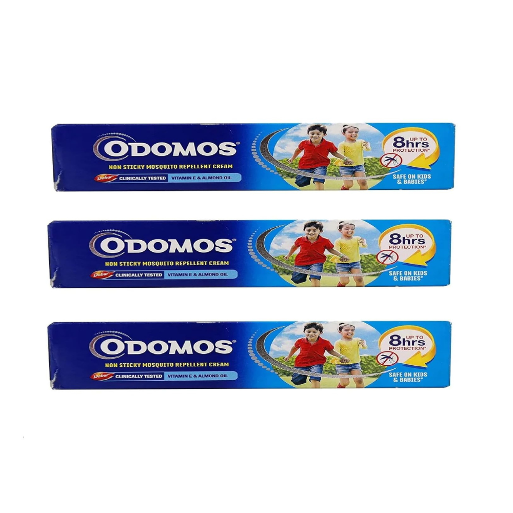 Dabur Odomos Non-Sticky Mosquito Repellent Cream With Vitamin E & Almond - Distacart