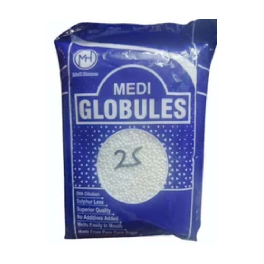 Medi Homeopathy Globules/ Blank Pellets (Size 25) - Distacart