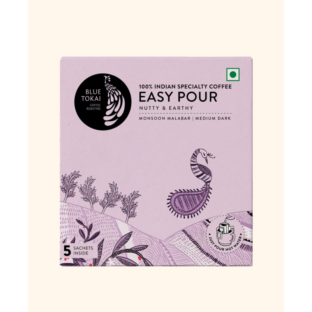 Blue Tokai Monsoon Malabar Medium-Dark Roast Easy Pour Sachets - Distacart