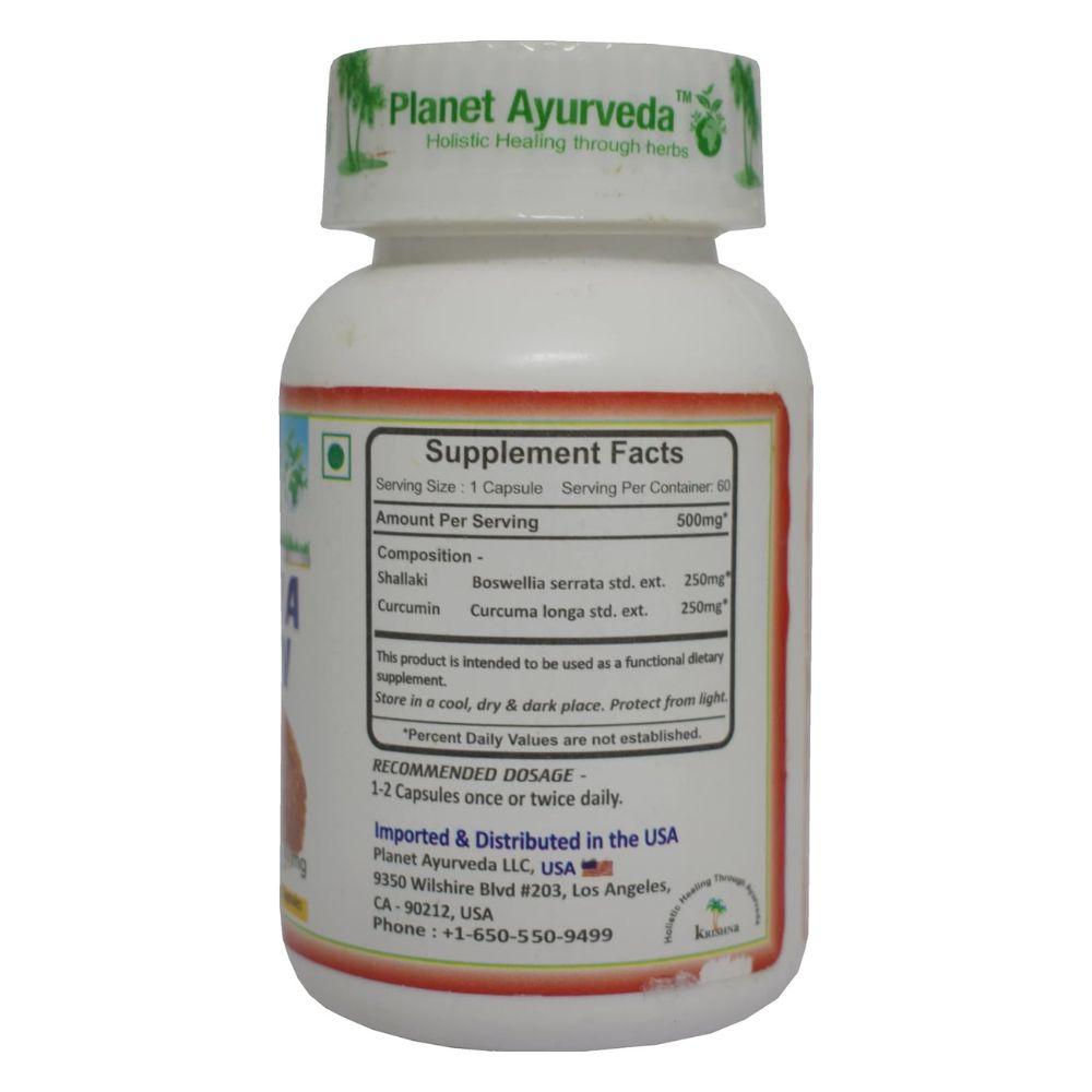 Planet Ayurveda Boswellia Curcumin Capsules - Distacart