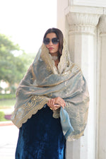 Thumbnail for Joban Fashion Blue Readymade Kurta Set With Sequence embroidery Work