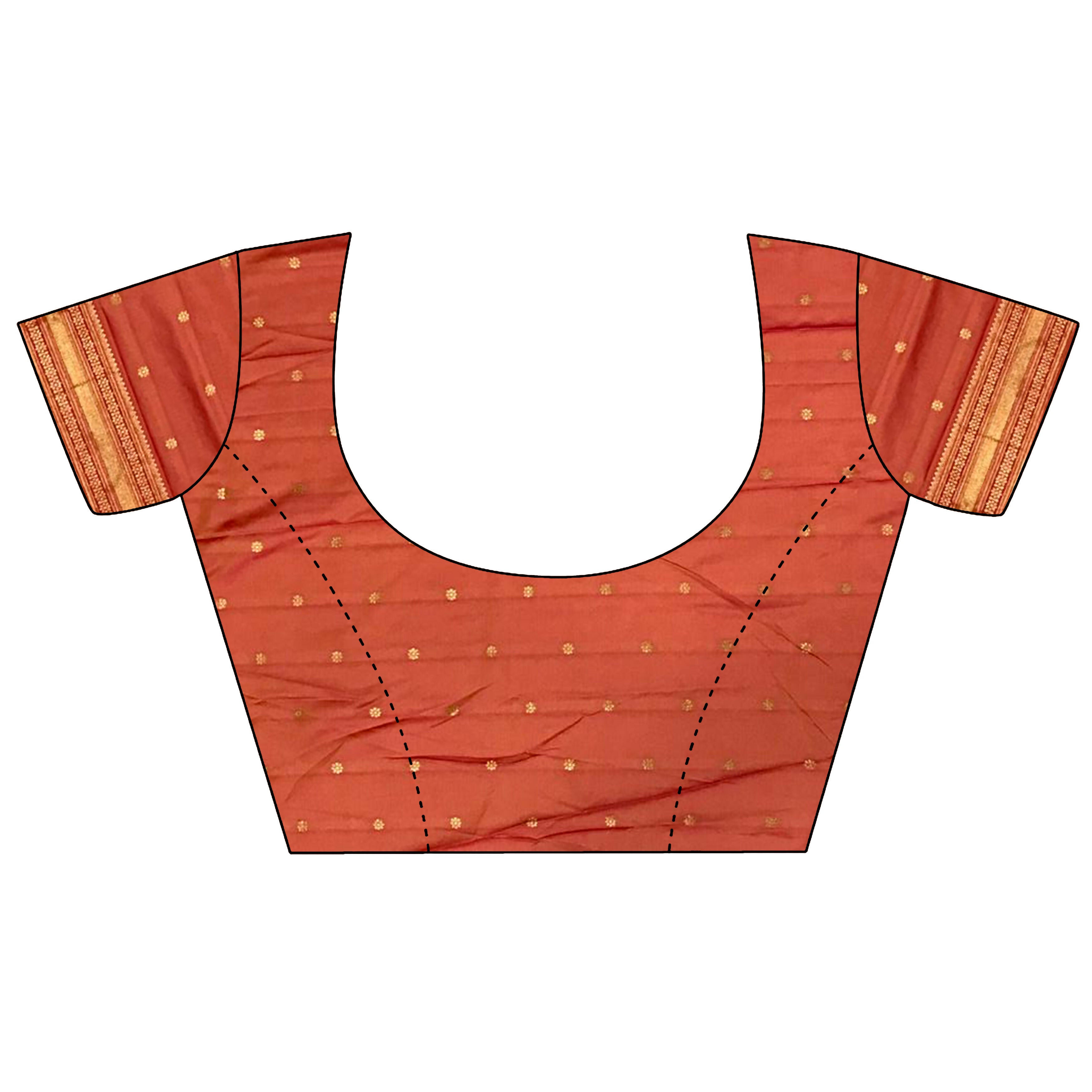 Joban Fashion Peach Banarasi Soft Silk Woven Saree