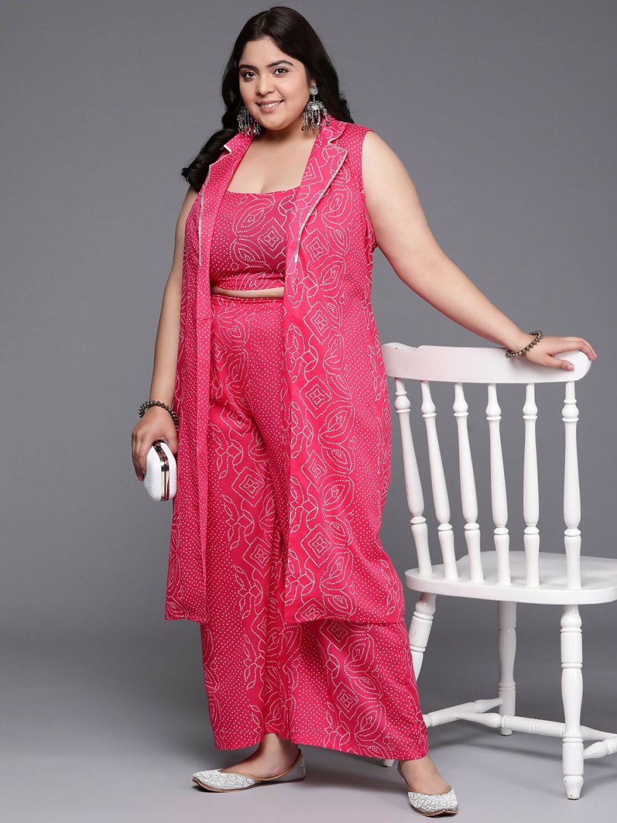 Ahalyaa Women's Traditional wear Co-ords - Pink - Distacart